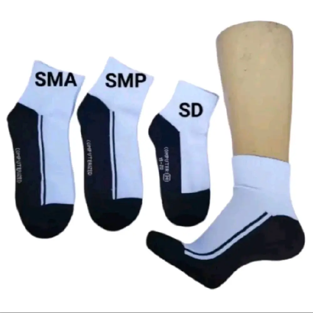 PAKET 3 PASANG KAOS KAKI SEKOLAH SD SMP SMA BERBAHAN TEBAL DAN LEMBUT