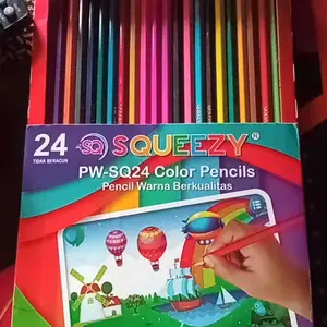 Pensil Warna / Pensil warna 24 warna / Colour Pencil PW-SQ24 Hello Fancy