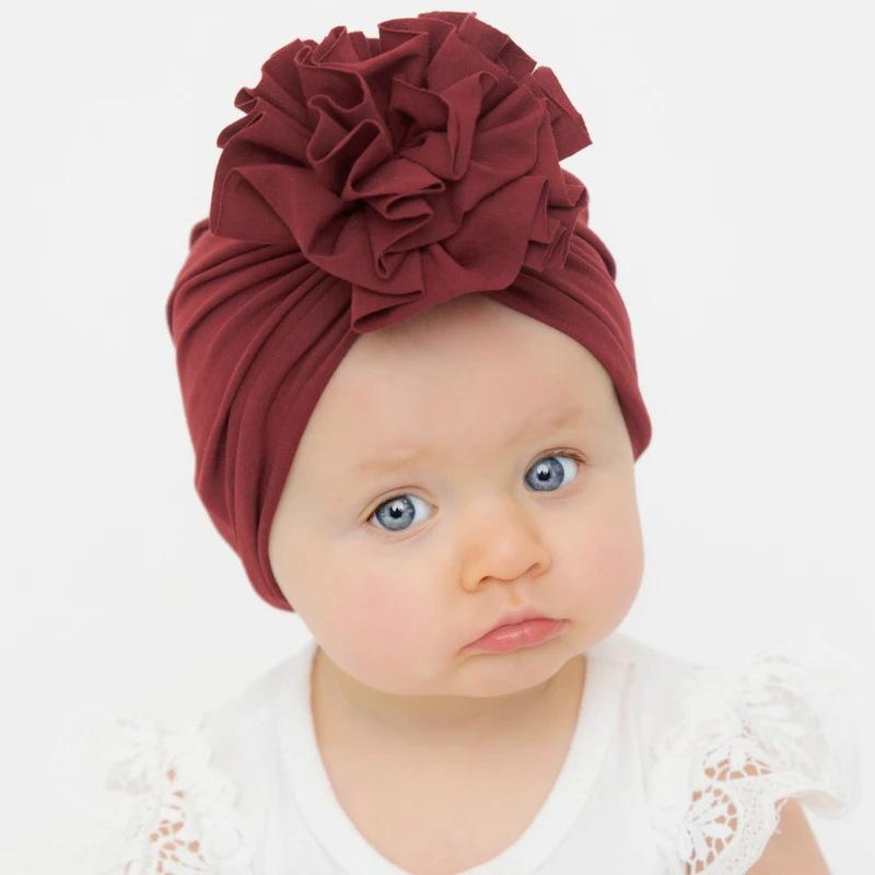Mũ Em Bé Sơ Sinh, Mũ Hoa Dễ Thương Cho Bé Gái, Khăn Xếp Cotton Mềm Mại, Mũ Len Cho Trẻ Sơ Sinh Và Trẻ Mới Biết Đi, Mũ Lưỡi Trai 7