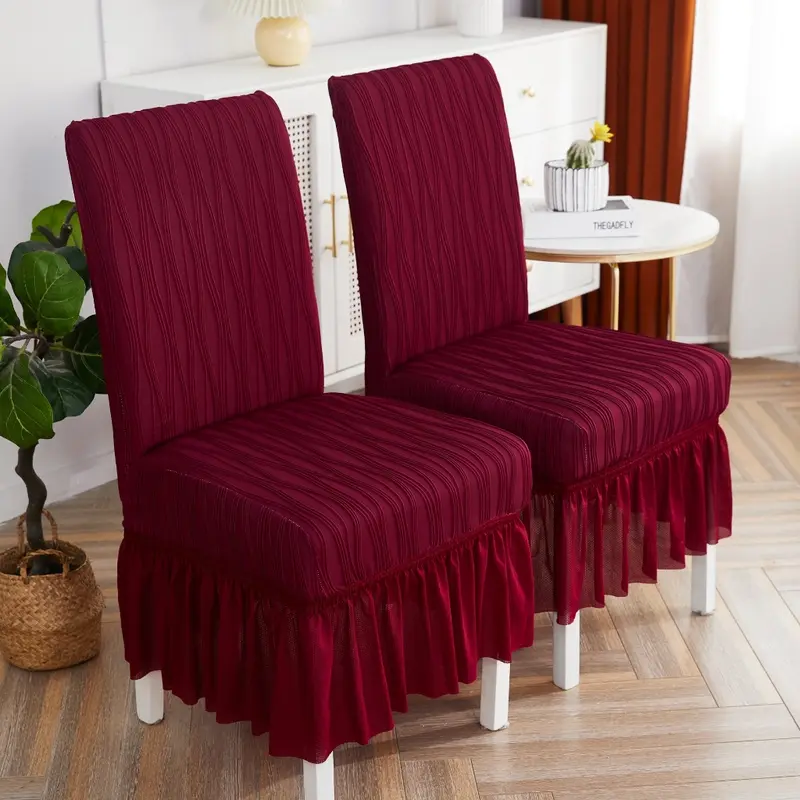 [HARGA PER PCS] Chair Cover Skirt / Penutup Alas Sarung Kursi Elastis Scretch Tebal Mewah Renda Abstract 6