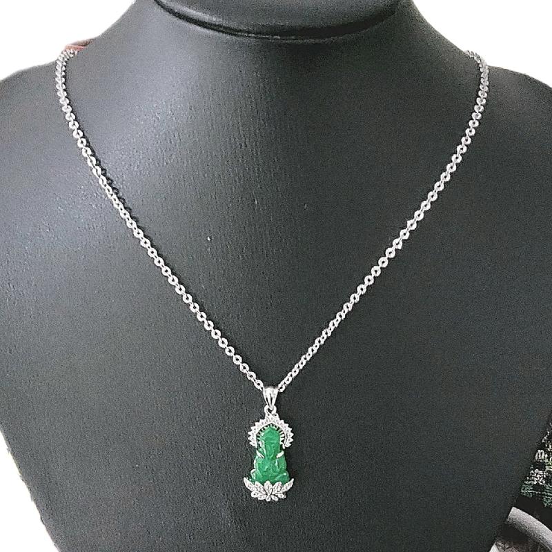 Dây chuyền inox mặt phật có đính đá xoằn cao cấp không đen không gỉ sắt không bay màu với mặt đá xoằncựcxinh đẹp- Nữ, Trang Sức