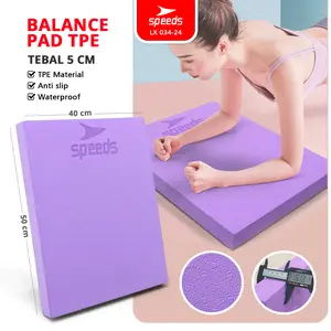 SPEEDS Balance Pad TPE Matras Bantalan Olahraga Pilates Yoga Lutut Empuk 50x40x5cm Cushion 034-24