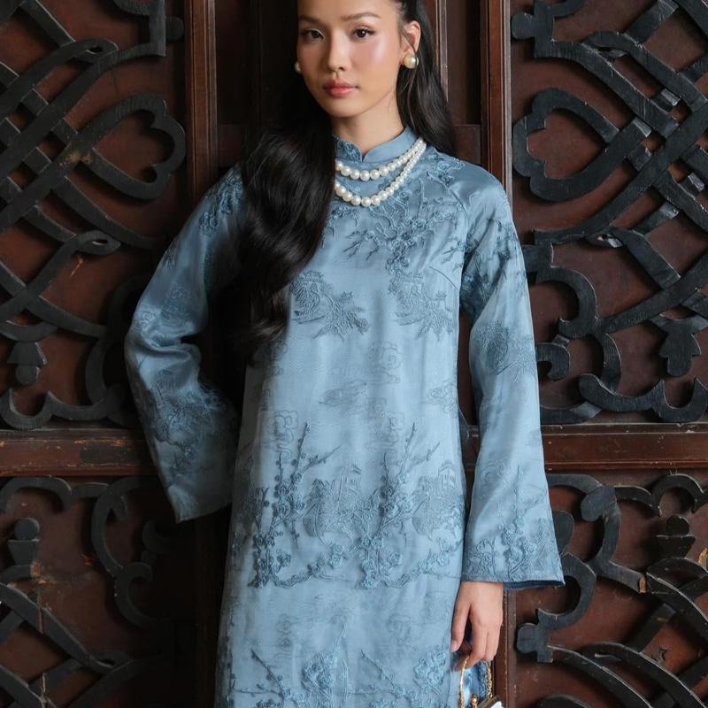 N732 Vòng Cổ Chuỗi Hạt Ngọc Trai Mang Áo Dài 2 Sợi Ngọc Trai Nhân Tạo Sang Trọng Cho Nữ.