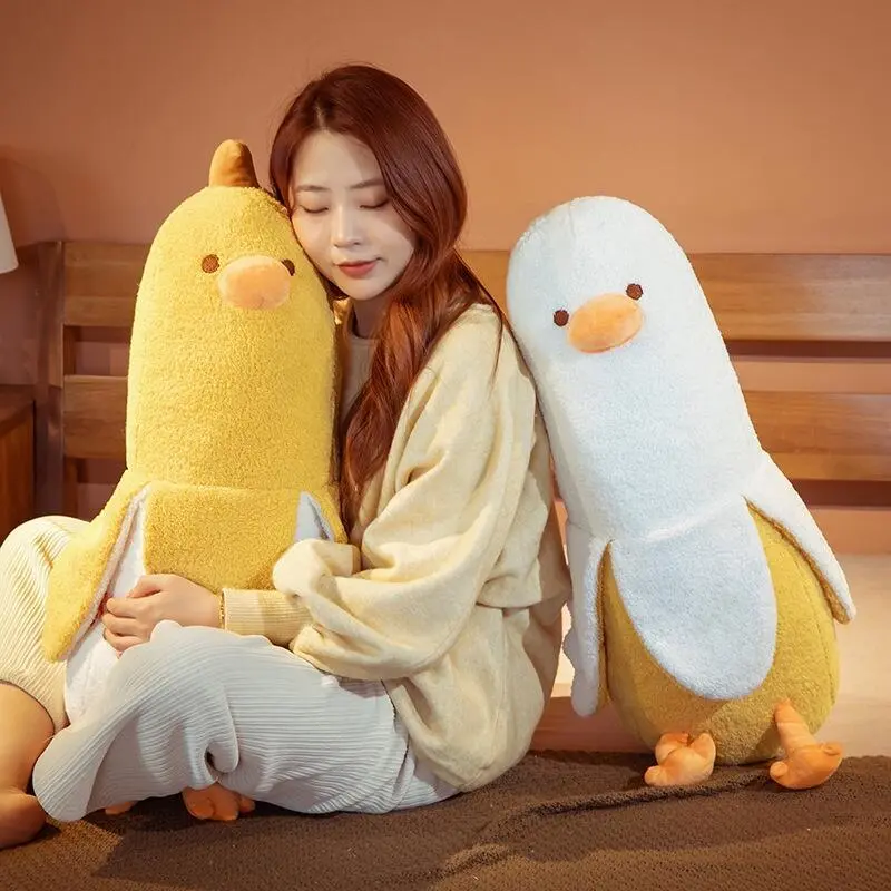 Creative banana duck soft toy duck long pillow duck plush toy doll