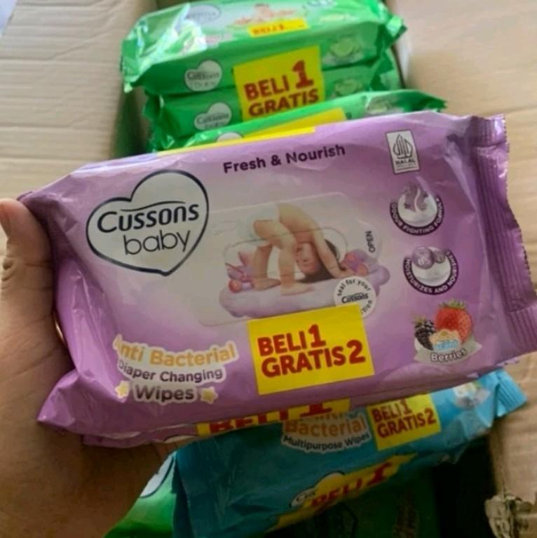 Tisu basah Cussons baby wipes bundling BUY 1 GET 2 3x45'sheet 1