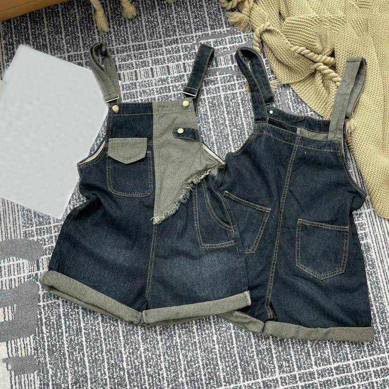  TIENSTYLE - Yếm Jean Short Ngắn Phối Xám Nâu Dáng Rộng Quần Đùi Yếm Jeans Đồ Noel Bigsize Nữ Quần Áo Tết Nữ Phong Cách Hàn Quốc  Quần yếm jean Bigsize 