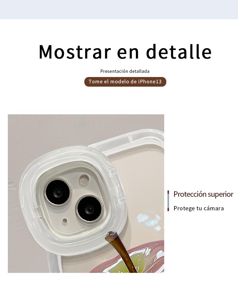 Case HP khusus untuk iPhone/OPPO/VIVO/Xiaomi/Redmi/Samsung/Infinix/Realme，Casing HP Gaya Manis & Cool Tema Apel Kristal Dengan Penyangga Ganda，|Stylish untuk Wanita