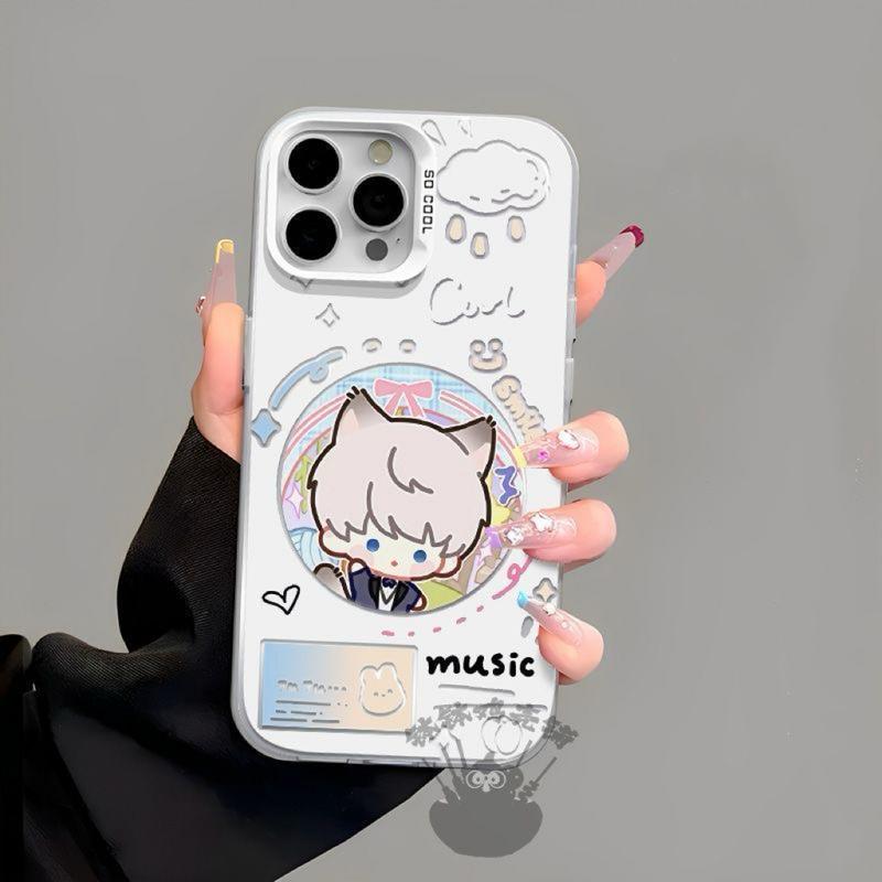 Product Introduction of Phone Case with Space and Love Theme, Xavier, Zayne, Rafayel, Sylus Merch, Shockproof, Cute Anime Style, Drop Resistance, Suitable for iPhone, Protective 13