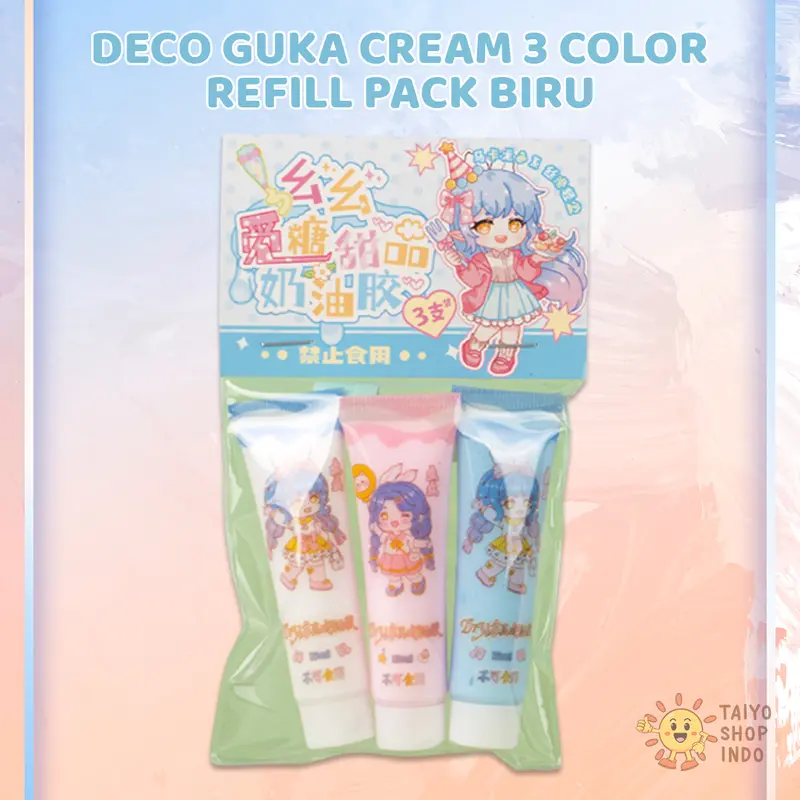TAIYO Deco Cream 3 Color Guka Set Refill Clay Aksesoris Hiasan Seni Kerajinan Krim Penghias Akrilik Mainan Anak 5