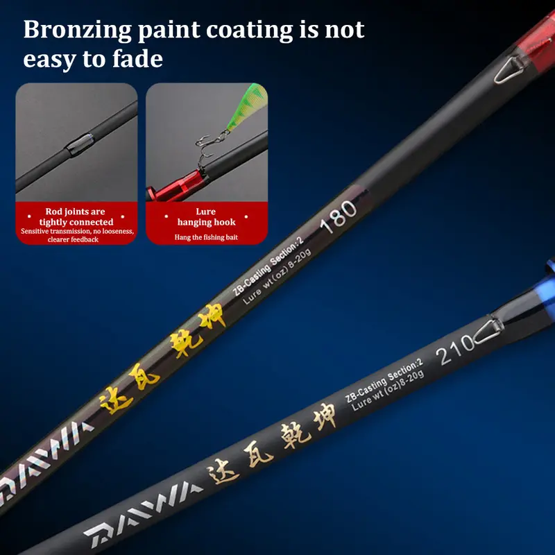 DAIWA Fishing rod set joran pancing 1 Set Fishing Rod Spinning Reel Fishing Reel Joran 1.65-2.7M Jigging Rod Full Set DAIWA fishing reel set Stainless Steel Bait Chrome Lure Metal Outdoor Gold spinning 1set murah bc carbon solid fuji iroly mirage 2