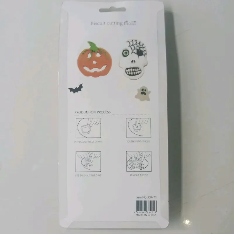 cetakan kue kering cetakan biskuit cooking cutter mold cetakan kue bentuk skeleton dan pumpkins halloween 1