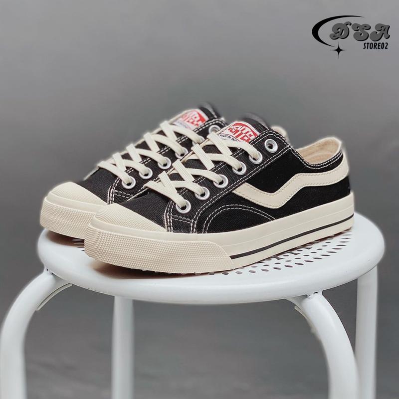 Sepatu Low Public Black Natural Pria Wanita Sepatu Sekolah Kekinian 0