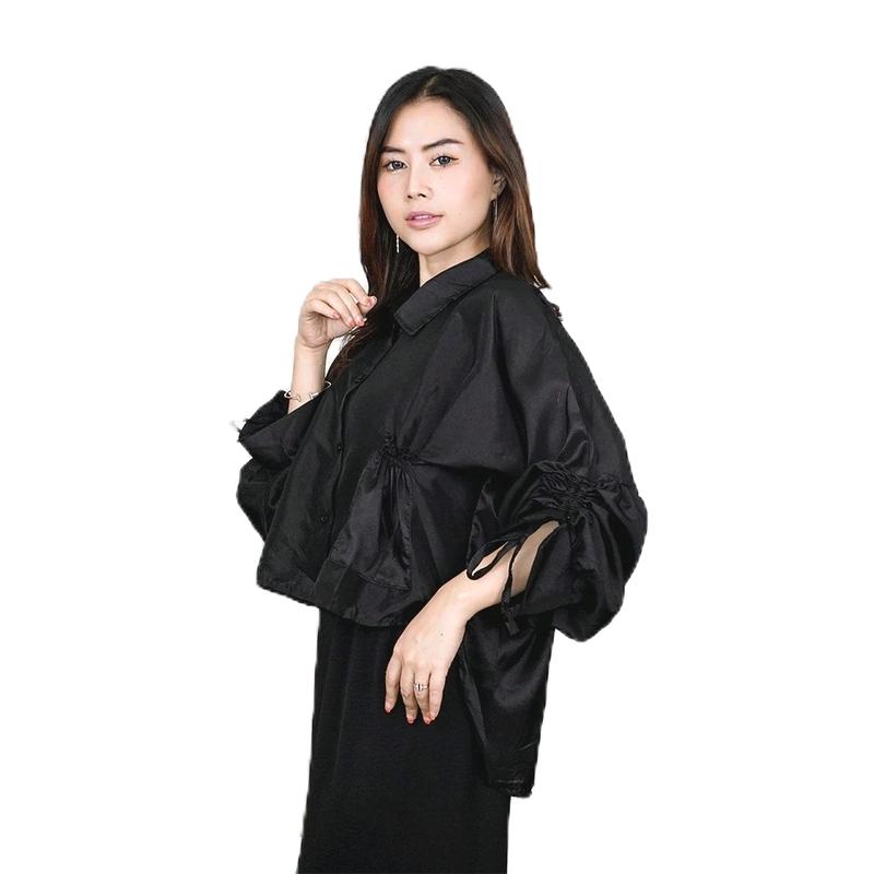 Mamiw colection - kemeja lengan serut seorina shirt  Atasan Wanita 1