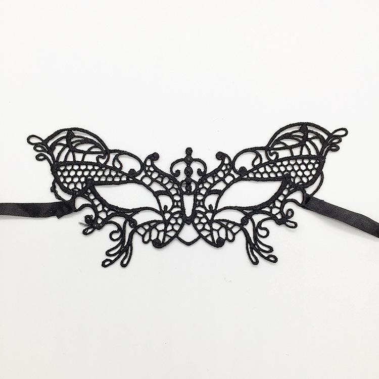Product Introduction of 1 pc Black lace mask suitable for costume parties, dances, Halloween, Christmas, Venice parties 7
