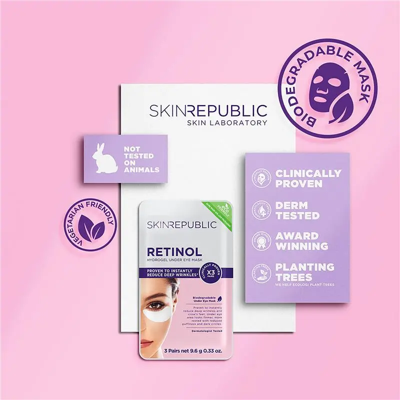 Skin Republic Retinol Hydrogel Under Eye Patches no : 1 di U.K dan Australia Perawatan Mengencangkan Wajah Mencerahkan 5