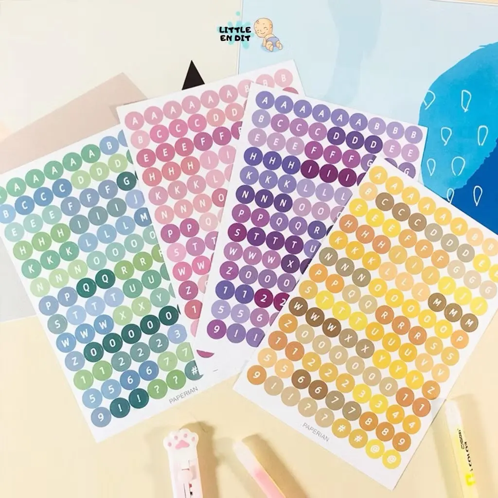 LIttleendit ATK55 Sticker Huruf/ Stiker Alphabet/ Sticker Aesthetic Dekorasi Jurnal Scrapbook