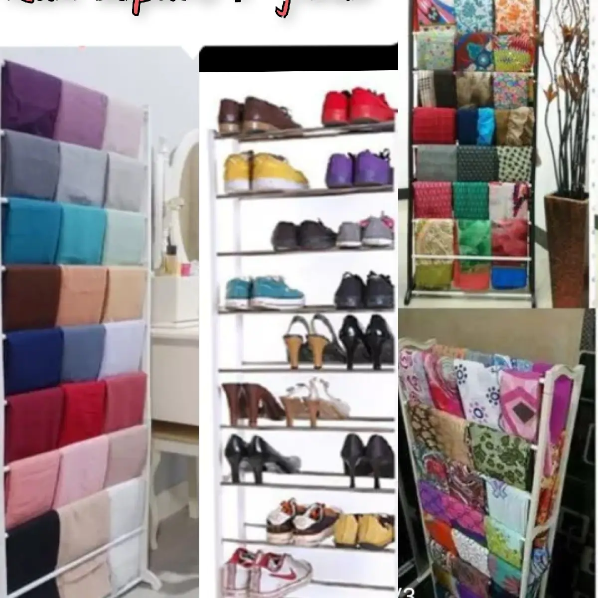 Rak sepatu rak jilbab serbaguna amazing