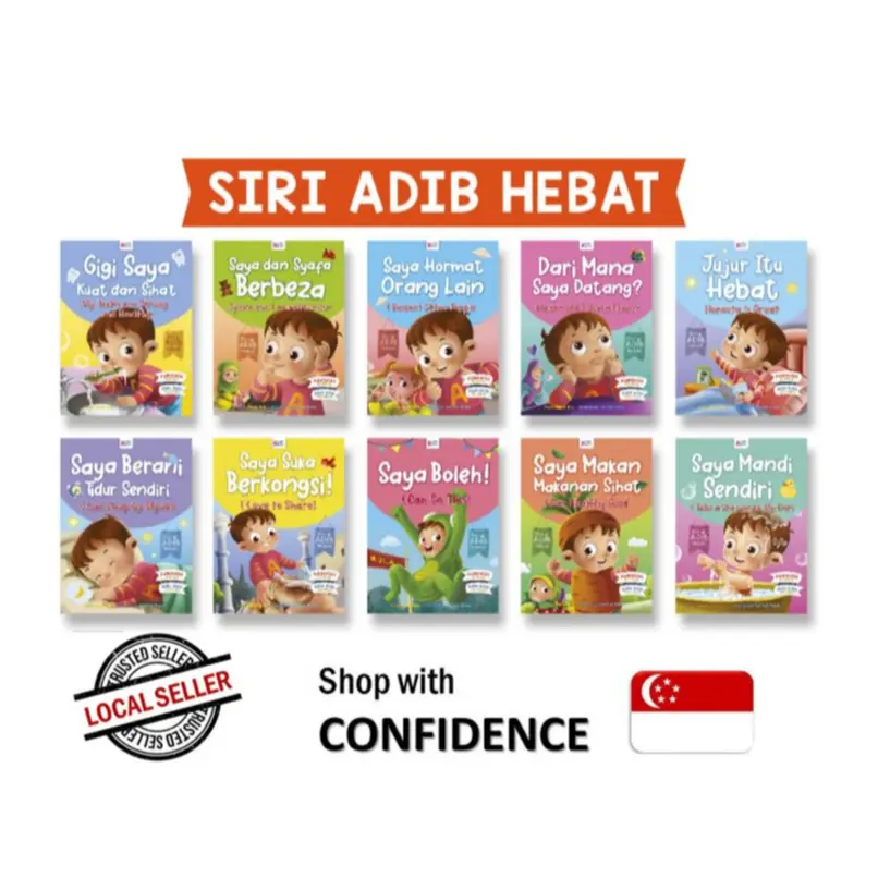 (BILINGUAL ENGLISH & MALAY) BUKU KANAK-KANAK SIRI ADIB HEBAT/ KIDS BOOKS SIRI ADIB HEBAT