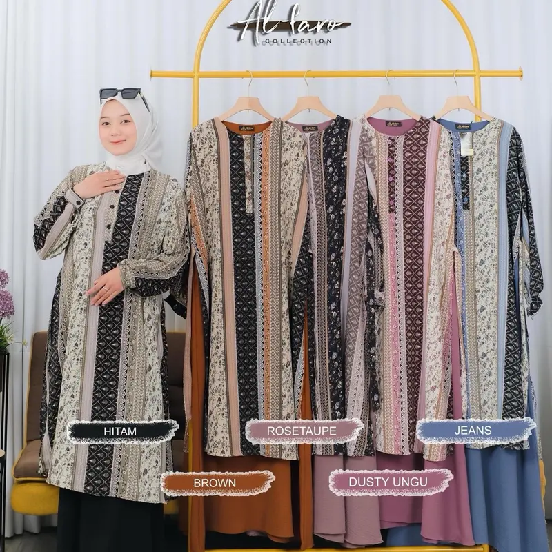 SANDRA DRESS NEW MOTIF ORIGINAL BY ALFARO MATT CRINKLE PREMIUM GAMIS MALAY FASHION WANITA TERBARU TERKINI TERMURAH 3