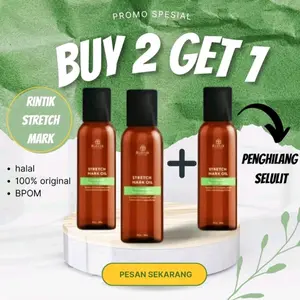 buy 2 free 1 RINTIK Stretch Mark Oil Rintikskincare penghilang selulit Paling ampuh90ml Bpom Meremajakan kulit bersalinPerawatan Stretchmark Ibu Hamil