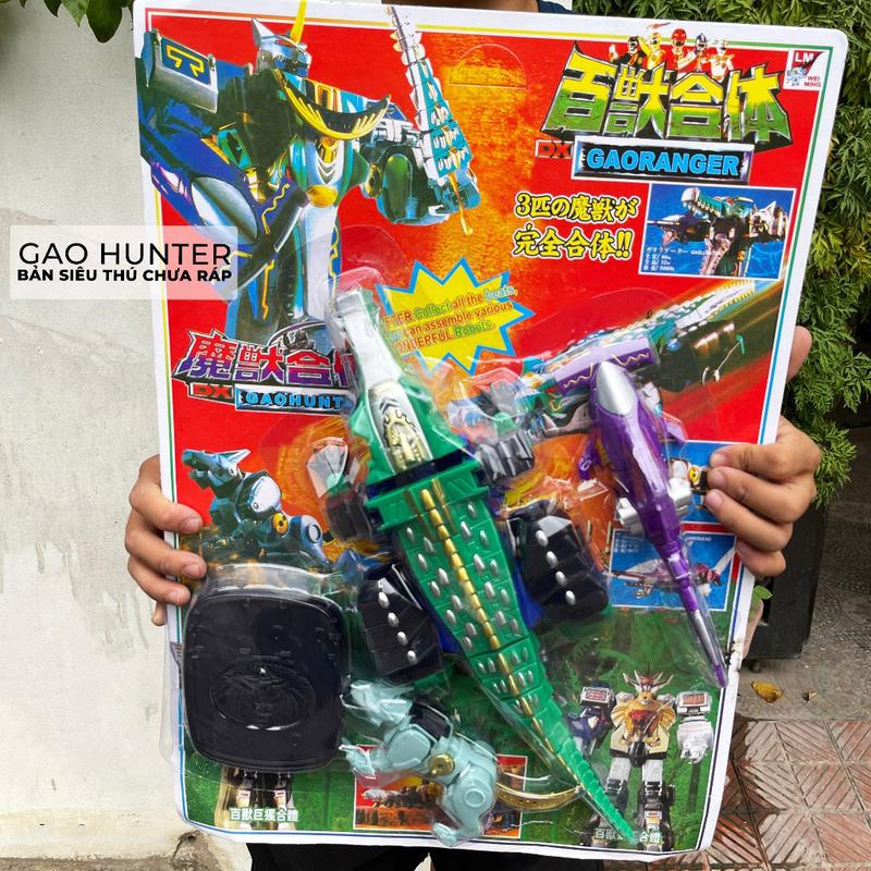 Bộ mô hình đồ chơi ghép hình siêu nhân Gao Hunter gao sói thợ săn cá mập cho trẻ em Hyakujuu Sentai Gaoranger smp