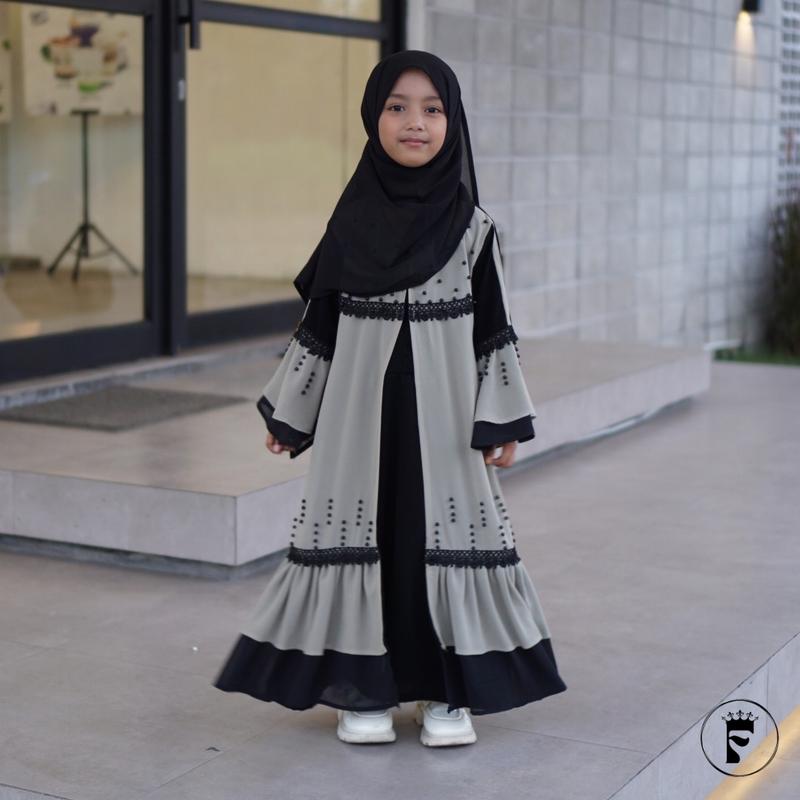 Product Introduction of ABAYA ELISA COUPLE MOM AND KIDS abaya hitam couple abaya turky gamis hitam abaya anak gamis couple abaya hitam Muslim Renda Mutiara Kombinasi Sifon Arab Ibu Umroh Syari Outer 3