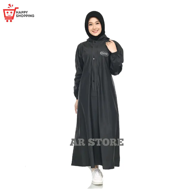 SMOOTH Jas Hujan Premium Anti Rembes Model Gamis Wanita Dewada Bahan 0,25 Original 5