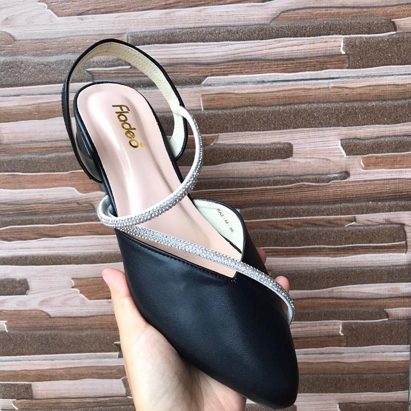[NAIK SIZE] Sandal Heels Selop Wanita Fladeo 3cm LT Sandal Pesta Tali Mutiara 3