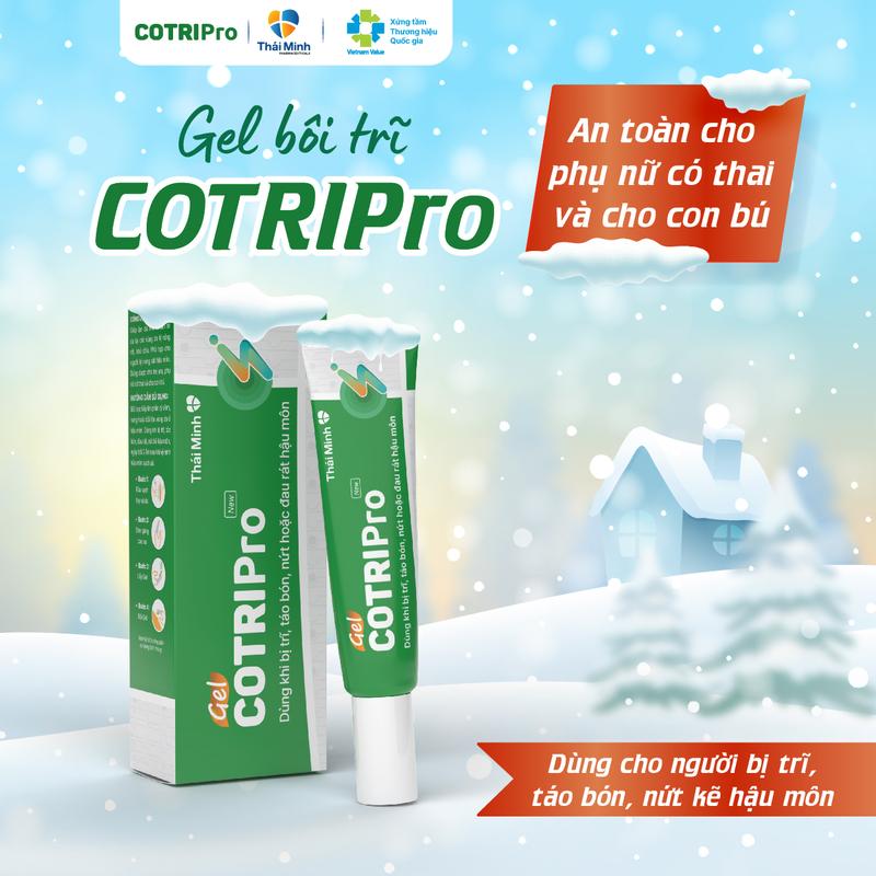  Gel bôi trĩ COTRIPro Thái Minh tuýp 25gr - Gel bôi dịu mát làm lành nứt kẽ hỗ trợ giảm đau co trĩ - Shop che tên sản phẩm 