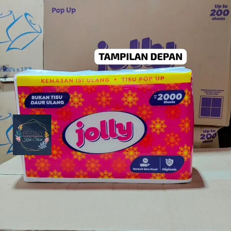 JOLLY 1KG POTONG 2/Tisu pop up kemasan isi ulang/Refill tissue kiloan 2000 Sheet 0