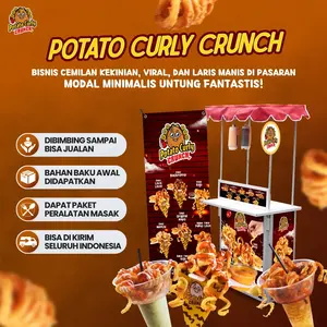 Paket usaha kemitraan - Paket Usaha Potato Curly Crunch - Paket Kemitraan Siap Jualan Penuh Cuan Kentang