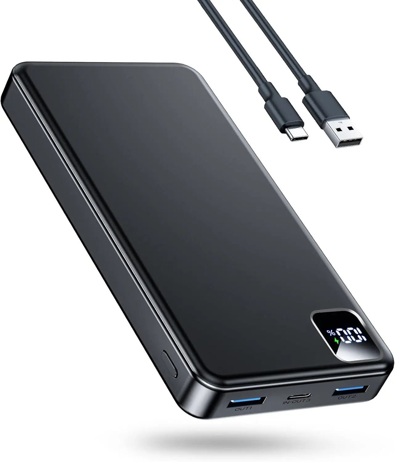 モバイルバッテリー power bank iphone 大容量【56800mAh・薄型】 3台