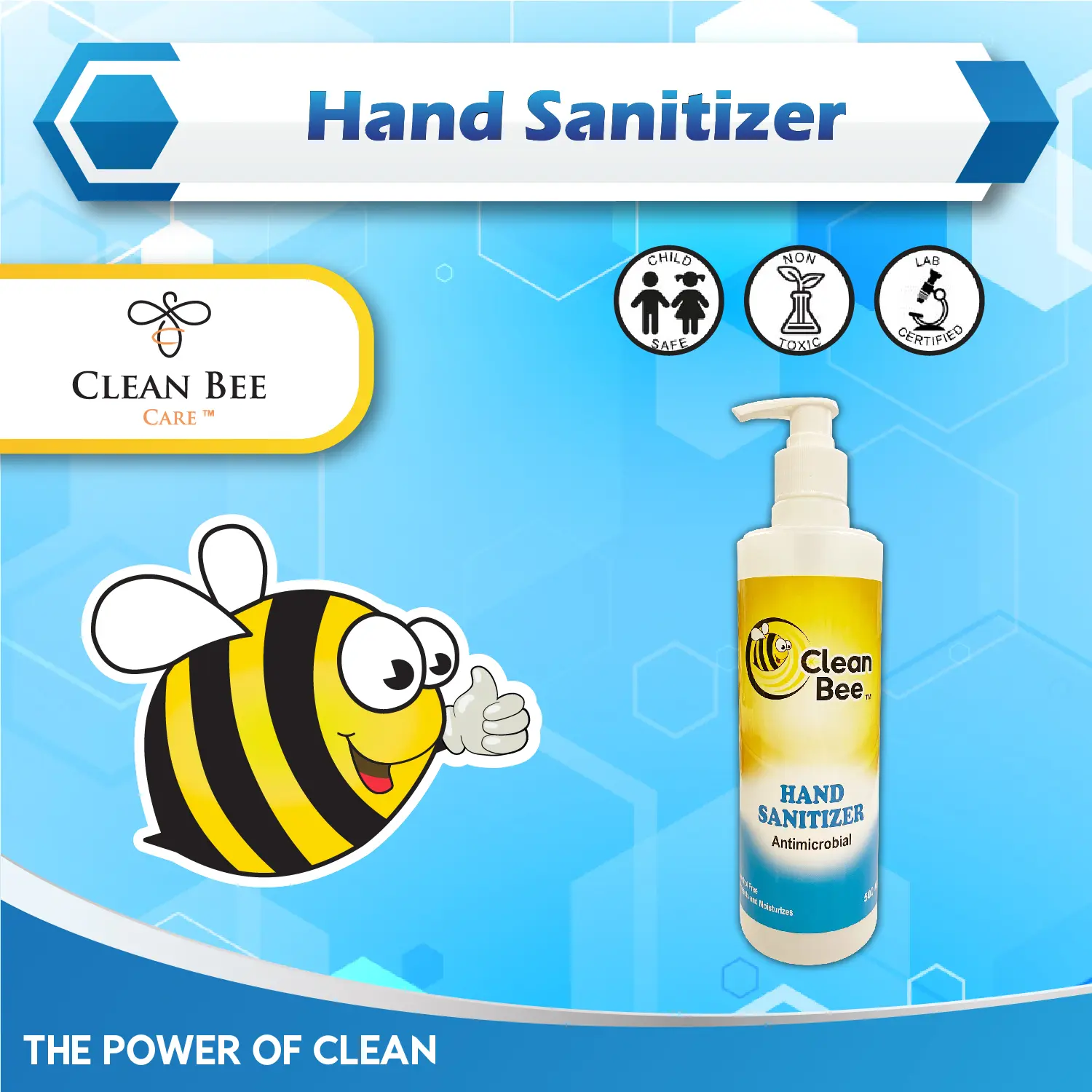 CLEANBEE Non-Alcohol Hand Sanitizer (Non-toxic & Child Friendly)