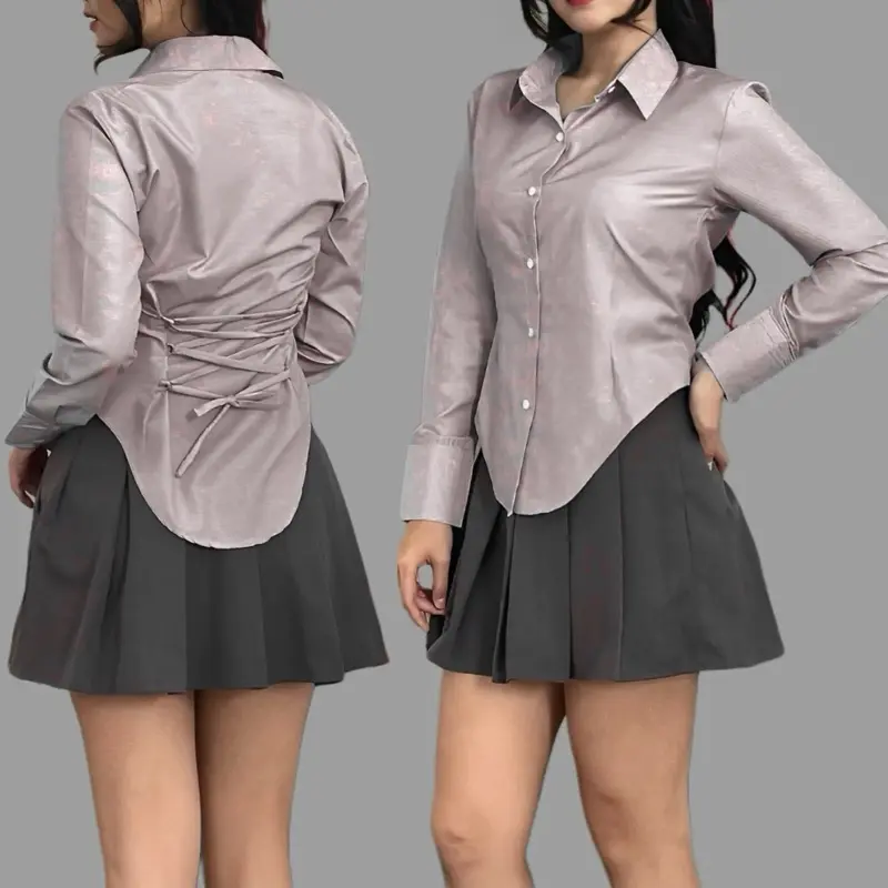 Selena Fitted Shirt | Shirt Wanita Ngantor | Atasan Wanita Kemeja | Kemeja Fitted Cewek 5