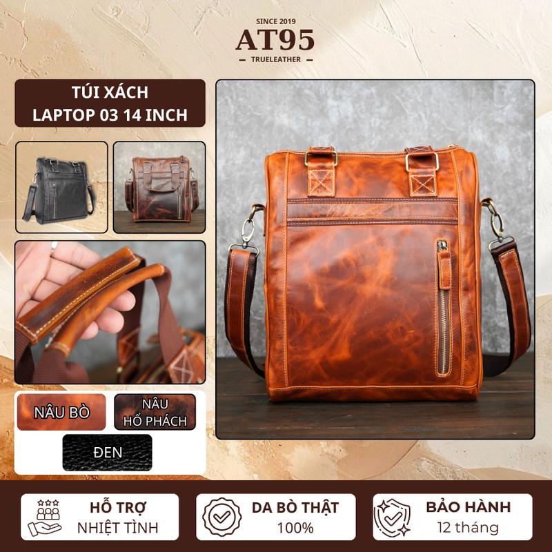  Túi xách nam laptop 03 ĐẠI PHONG thời trang công sở dáng đứng đựng hồ sơ tài liệu laptop 14inch AT95 
