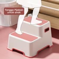 Gambar Dejavu Tangga Pijakan Anak Step Stool Anti Slip dan Bantalan WC Duduk Toilet Training Tangga Toilet Anak Multifungsi Simple HSB816 - 816 Pink + 805 Biru dari Dejavu_NEW Kab. Tangerang 4 Tokopedia