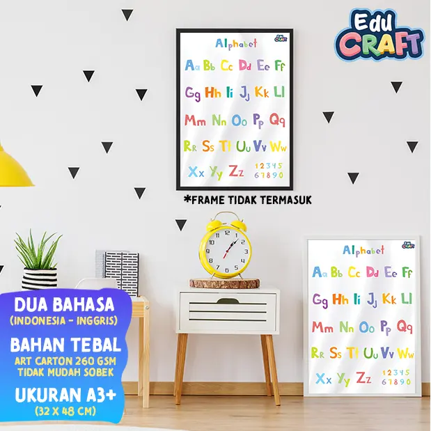 POSTER EDUKASI ANAK MENGENAL BENTUK, WARNA, TATA SURYA, ALPHABET DAN ANGGOTA TUBUH Belajar Note 3