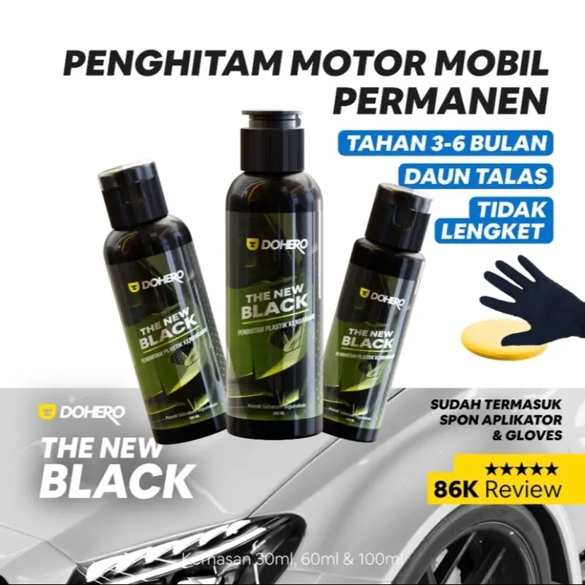 Penghitam Body motor/mobil permanen - Dohero The New Black Kendaraan Car By zurro Paint