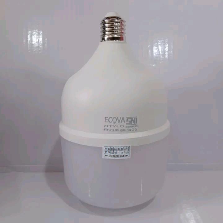 Ecova Lampu Bohlam LED 5 10 15 20 30 40 50 Watt LED kapsul All Varian Putih 7