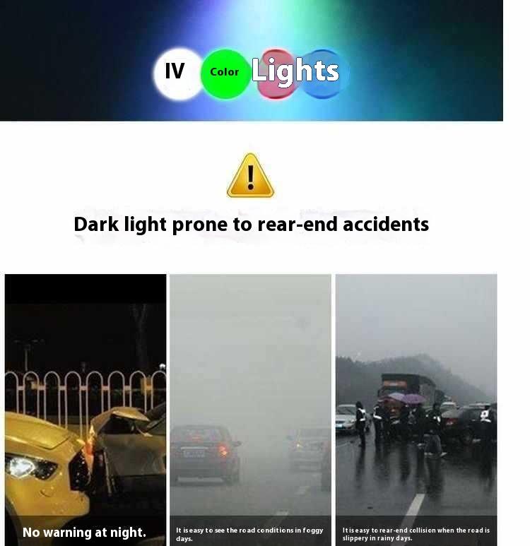 Product Introduction of Car solar flashing light decoration shark fin antenna anti rear end collision roof light LED tail wing modification warning light 1
