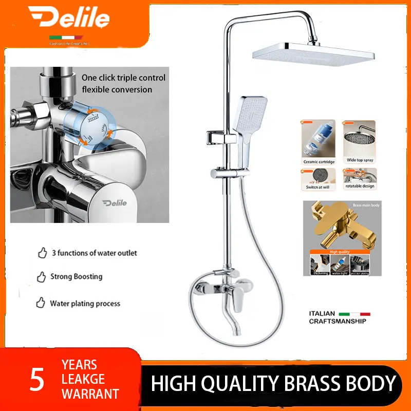Shower Set/Column Set Shower/Tiang Shower Keran Panas Dingin/3 Outlet Air