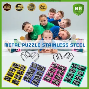 Mainan Teka Teki Asah Otak METAL PUZZLE BRAIN TEASERS Ekukasi Asah Otak Anak Kreatif dan Pintar 8 in 1 Toy Games