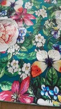 Product Review of RAJA - Karpet Lantai Eropa Anti Slip Bahan Polyester Alas Karet Motif Estetik Karpet Ruang Tamu Modern Carpet from N**🩷 2