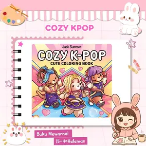 Cozy Kpop buku mewarnai anak, remaja, dewasa