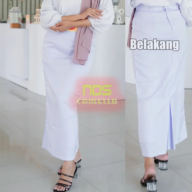 CAMELLO - Rok Span Belah Belakang Rempel Kerja Kuliah Sekolah 5