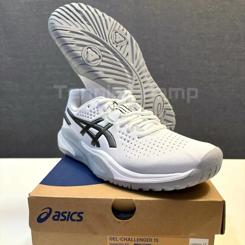 Sepatu Tenis Asics Gel Challenger 15 White Gunmetal/Tennis Shoe Asics Gel Challenger 15 Men Original
