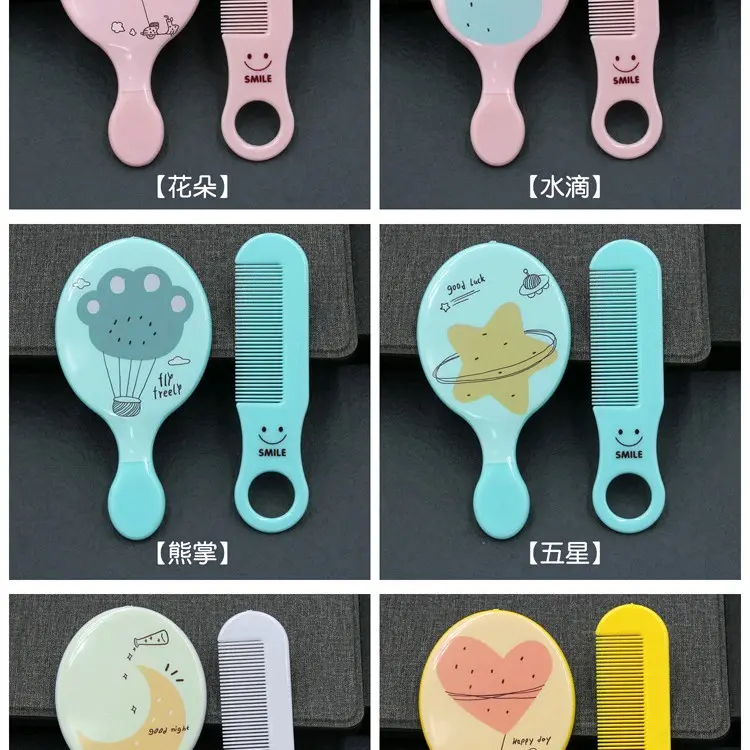 Kaca dan sisir set -  cermin mini set  sisir / kaca gagang kecil / kaca make up Ledi mart 4