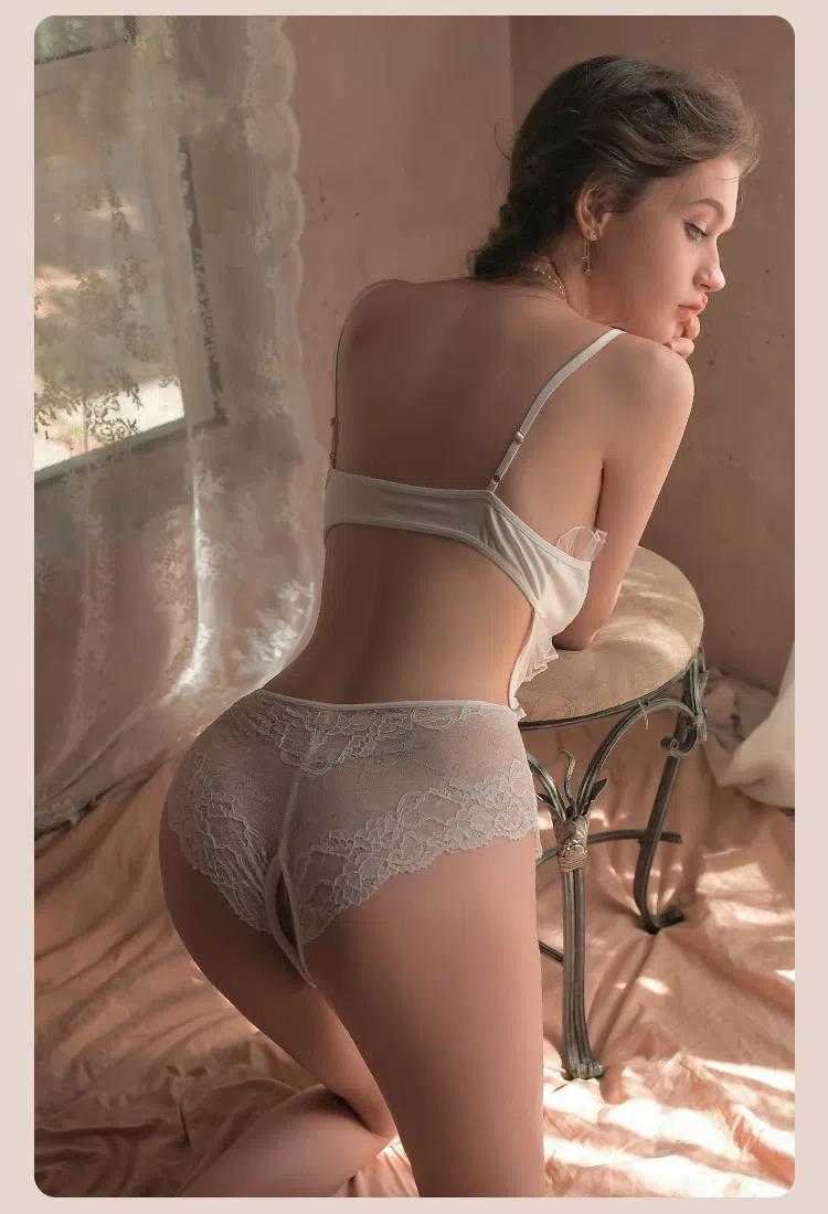 Product Introduction of Sexy One Piece Lingerie, Lace Outfit, French Romantic Uniform, Lace Design 8812 purplelacebra bralette 8