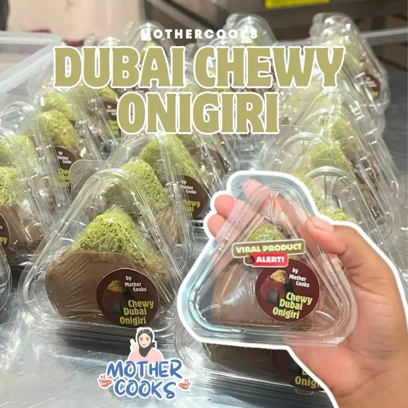[ONIGIRI] Chewy Dubai Onigiri Dessert Viral - Nikmati Tekstur Lembut dan Kenyal untuk Pecinta Makanan Manis dan Unik