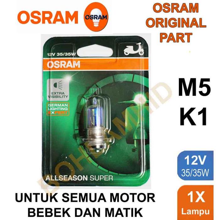 Gambar Lampu Motor OSRAM ALL SEASON SUPER LEXAM H6 M5 T19 35W dari bohlamhid Kota Tangerang Tokopedia